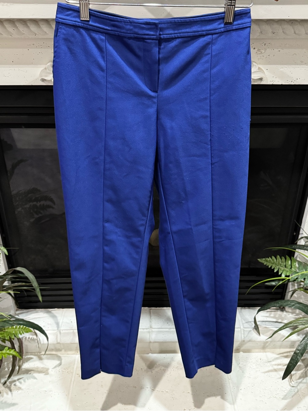 St. John Royal Blue Ankle Cropped Pants